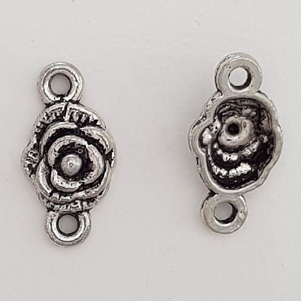 Breloque Fleur M&eacute;tal N&deg;069 Argent