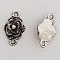 Breloque Fleur M&eacute;tal N&deg;070 Argent