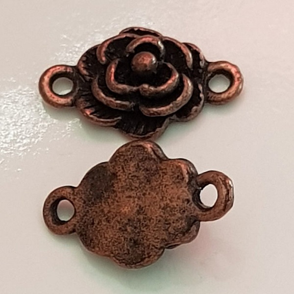 Breloque Fleur M&eacute;tal N&deg;070 Bronze