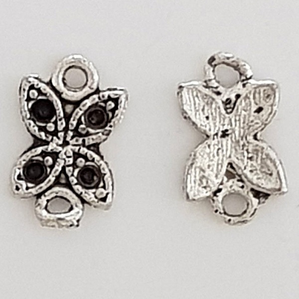 Breloque Fleur M&eacute;tal N&deg;081 Argent