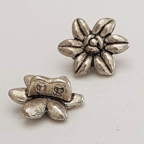 Breloque Fleur M&eacute;tal N&deg;083 Argent