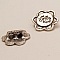 Breloque Fleur M&eacute;tal N&deg;084 Argent