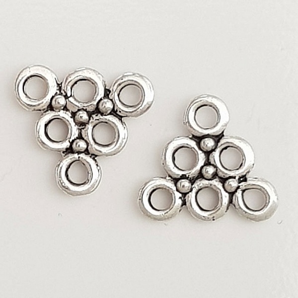 Breloque Fleur M&eacute;tal N&deg;088 Argent