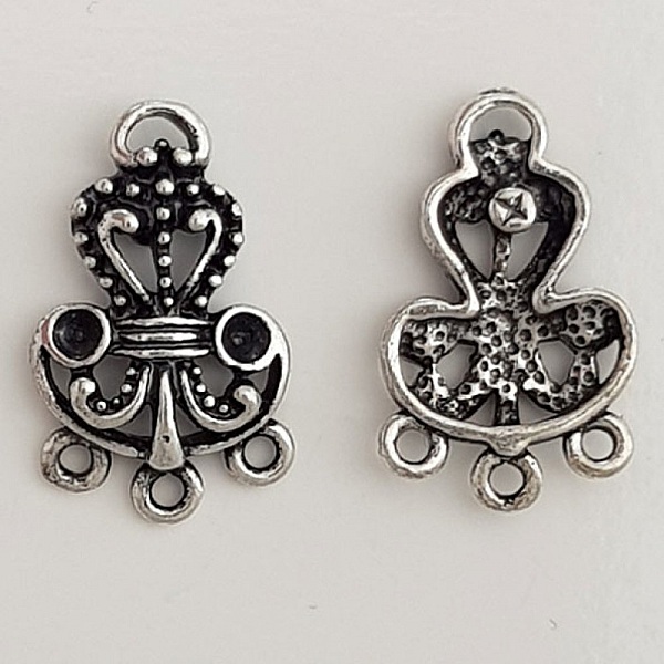 Breloque Fleur M&eacute;tal N&deg;089 Argent