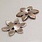 Breloque Fleur M&eacute;tal N&deg;090 Argent Zamak