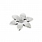Breloque Fleur M&eacute;tal N&deg;090 Argent Zamak
