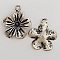 Breloque Fleur M&eacute;tal N&deg;092 Argent
