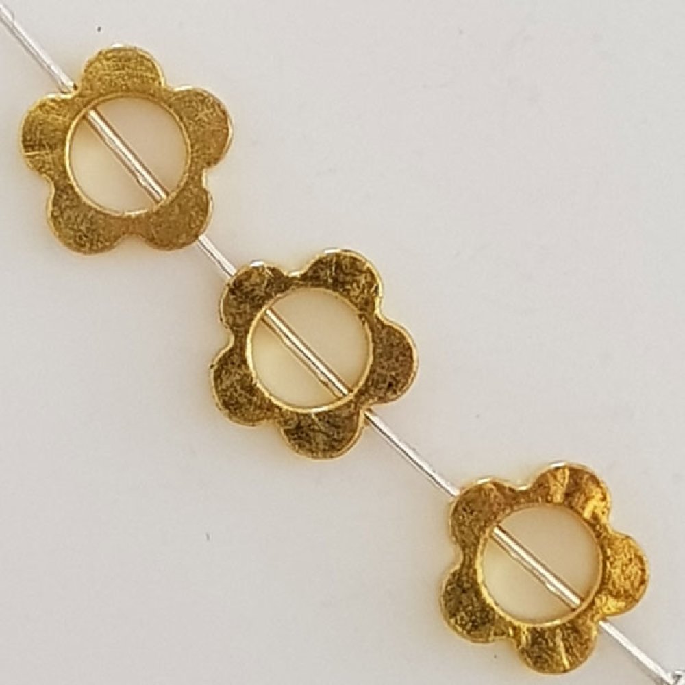 Breloque Fleur M&eacute;tal N&deg;033 Dor&eacute; x 10 pi&egrave;ces