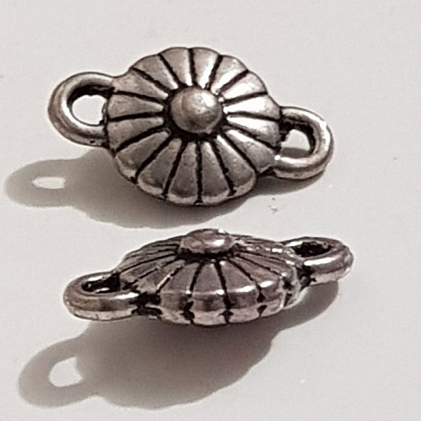 Breloque Fleur M&eacute;tal N&deg;093 Argent