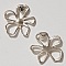 Breloque Fleur M&eacute;tal N&deg;057 Argent