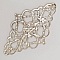 Breloque Fleur M&eacute;tal N&deg;096 Estampe Argent
