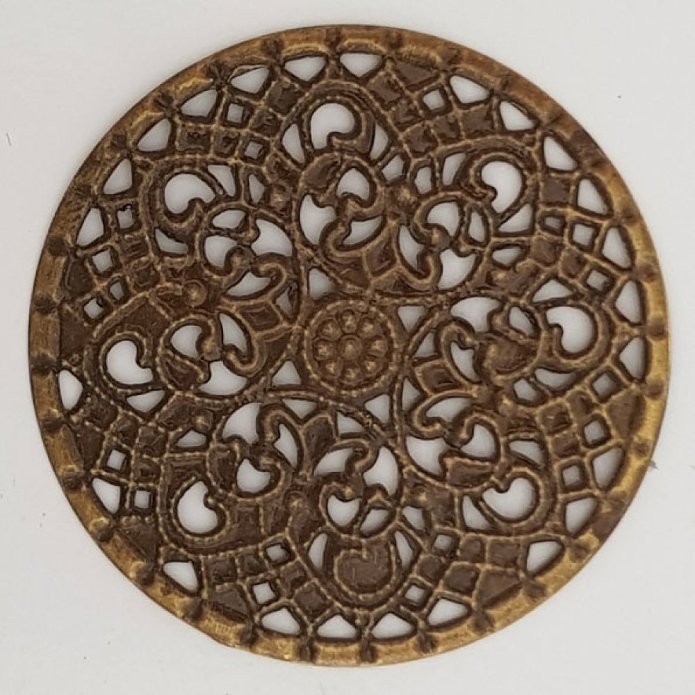 Breloque Fleur M&eacute;tal N&deg;100 Estampe Bronze