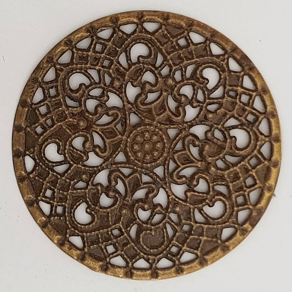 Breloque Fleur M&eacute;tal N&deg;100 Estampe Bronze