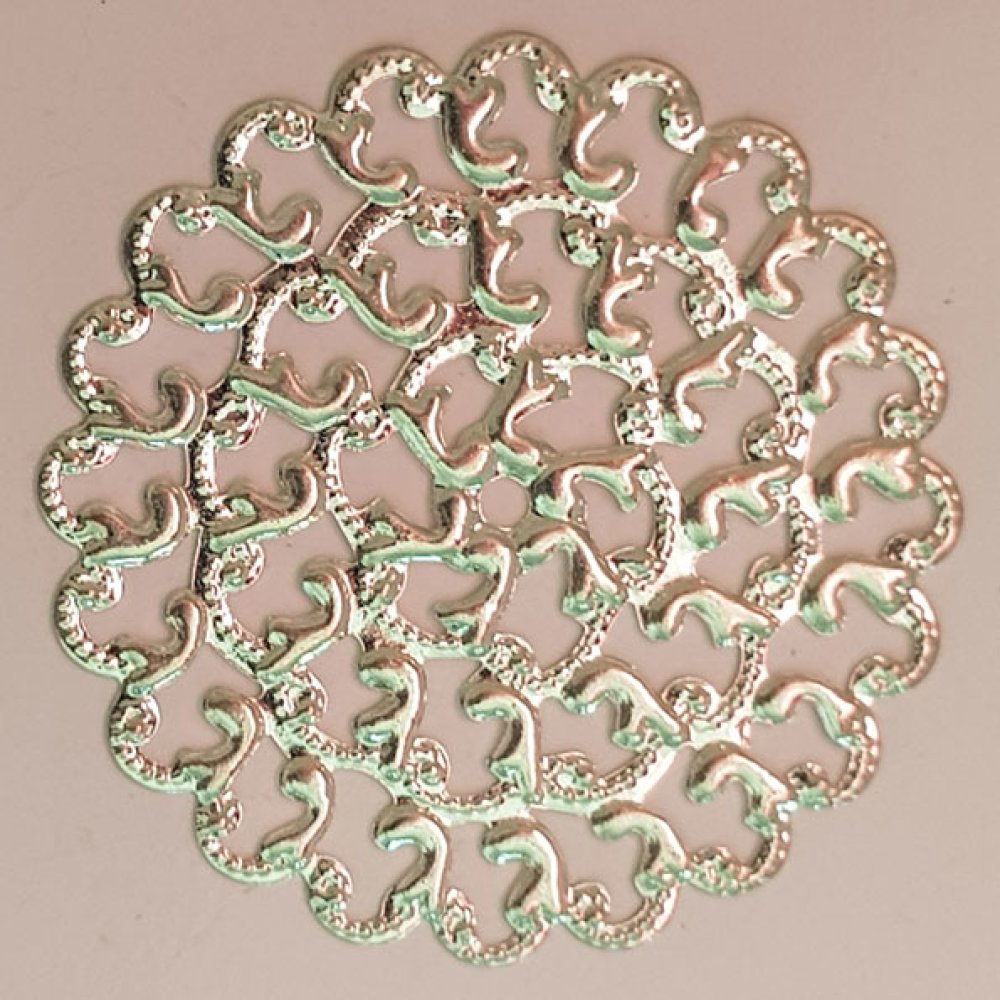 Breloque Fleur M&eacute;tal N&deg;102 Estampe Argent
