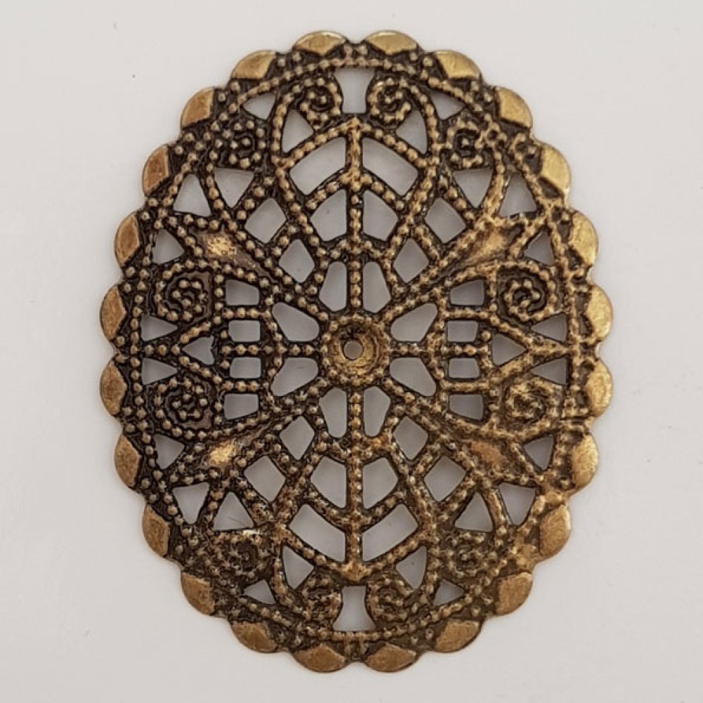 Breloque Fleur M&eacute;tal N&deg;103 Estampe Bronze