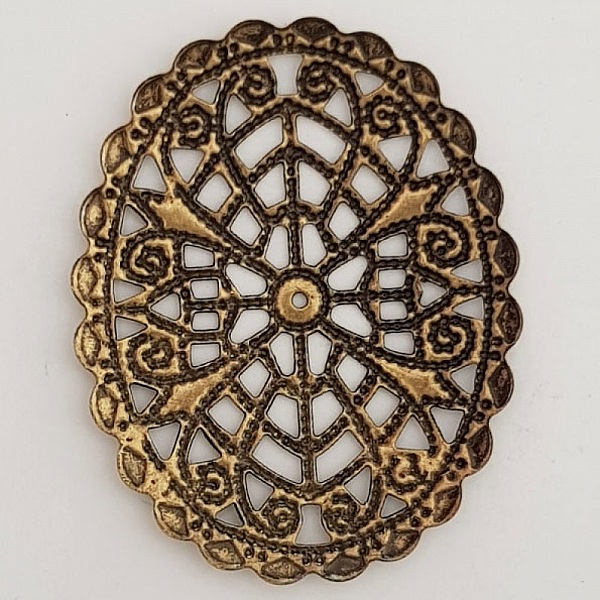 Breloque Fleur M&eacute;tal N&deg;103 Estampe Bronze