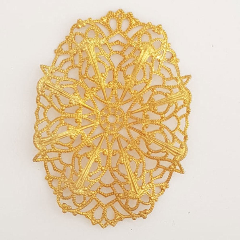 Breloque Fleur M&eacute;tal N&deg;104 Estampe Dor&eacute;