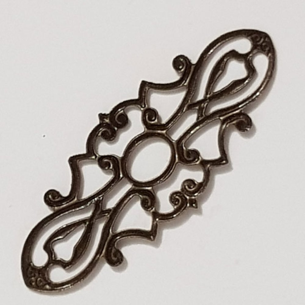 Breloque Fleur M&eacute;tal N&deg;105 Estampe Bronze