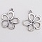 Breloque Fleur M&eacute;tal N&deg;116 Argent