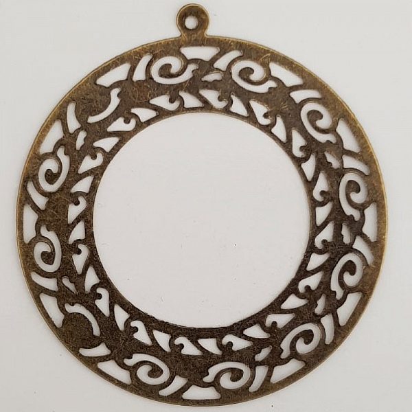Breloque Fleur M&eacute;tal N&deg;119 Bronze