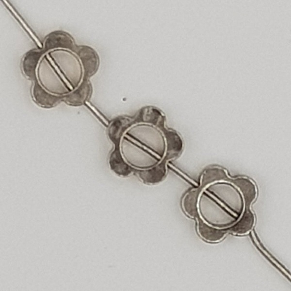 Breloque Fleur M&eacute;tal N&deg;033-02 Argent