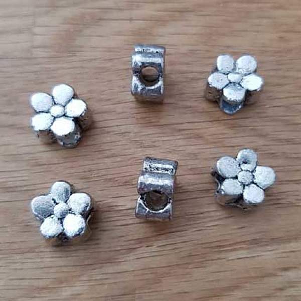 Breloque Fleur M&eacute;tal N&deg;034 Argent