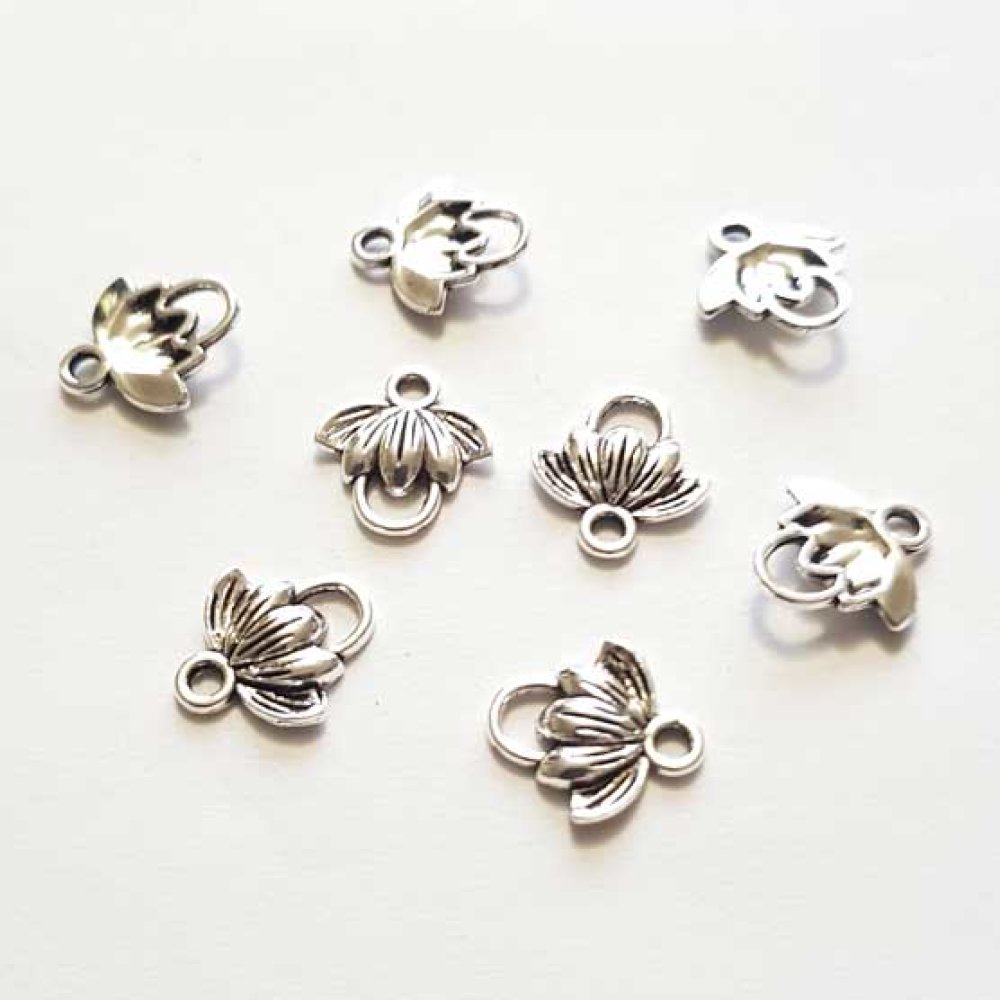 Breloque Fleur M&eacute;tal N&deg;120 x 500 pi&egrave;ces Argent