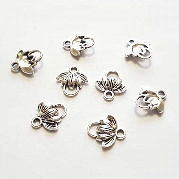 Breloque Fleur M&eacute;tal N&deg;120 x 500 pi&egrave;ces Argent