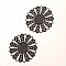 Breloque Fleur M&eacute;tal N&deg;170 Noir