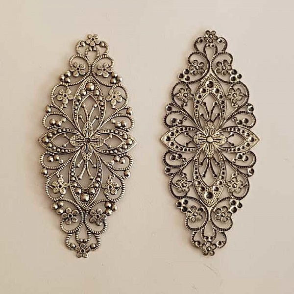 Breloque Fleur M&eacute;tal N&deg;174 Argent