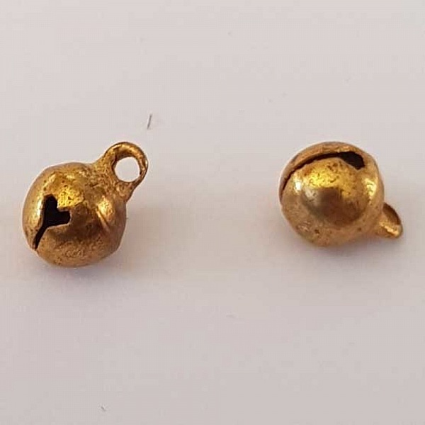 Breloque Grelot Dor&eacute; 6 x 8 mm N&deg;19 x 2 pi&egrave;ces