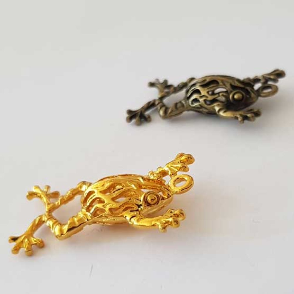 Breloque Grenouille N&deg;09 Lot 2 pi&egrave;ces