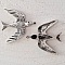 Breloque Hirondelle N&deg;01-36 x 36 mm.