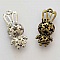 Breloque Lapin N&deg;03 Lot de 2 pi&egrave;ces