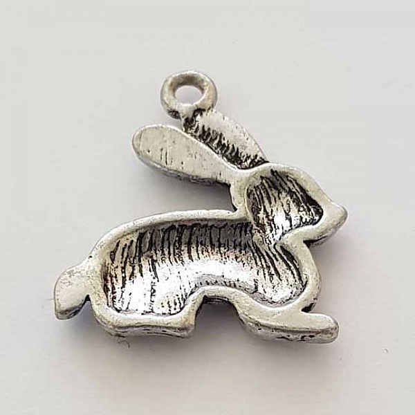 Breloque Lapin N&deg;06 Argent