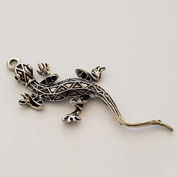 Breloque L&eacute;zard N&deg;05 Argent