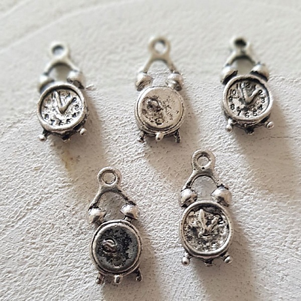 Breloque M&eacute;canisme Horloge N&deg;07 Argent