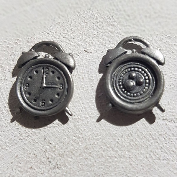 Breloque M&eacute;canisme Horloge N&deg;09 Argent Vieilli