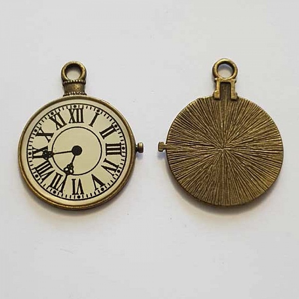Breloque M&eacute;canisme Horloge N&deg;18 Bronze