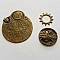 Breloque M&eacute;canisme Horloge N&deg;24 Lot 3 pi&egrave;ces