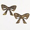 Breloque N&oelig;ud N&deg;06 pendentif, connecteur noeud filigrane en m&eacute;tal fin bronze 39 x 26 mm