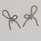 Breloque N&oelig;ud N&deg;08 breloque noeud papillon ruban en m&eacute;tal argent