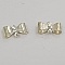 Breloque N&oelig;ud N&deg;19 breloque noeud papillon ruban en m&eacute;tal argent
