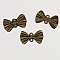 Breloque N&oelig;ud N&deg;22 breloque noeud papillon ruban en m&eacute;tal Bronze