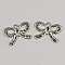 Breloque N&oelig;ud N&deg;23 breloque noeud papillon ruban en m&eacute;tal Argent