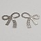 Breloque N&oelig;ud N&deg;24 breloque noeud papillon ruban en m&eacute;tal Argent