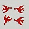 Breloque Oiseau N&deg;04 Rouge