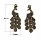 Breloque Paon en m&eacute;tal bronze-02 Pendentif Paon 