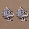 Breloque Paon en m&eacute;tal argent-01 Pendentif Paon 