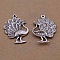 Breloque Paon en m&eacute;tal argent-01 Pendentif Paon 